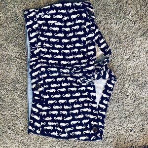 Whale pattern chino shorts